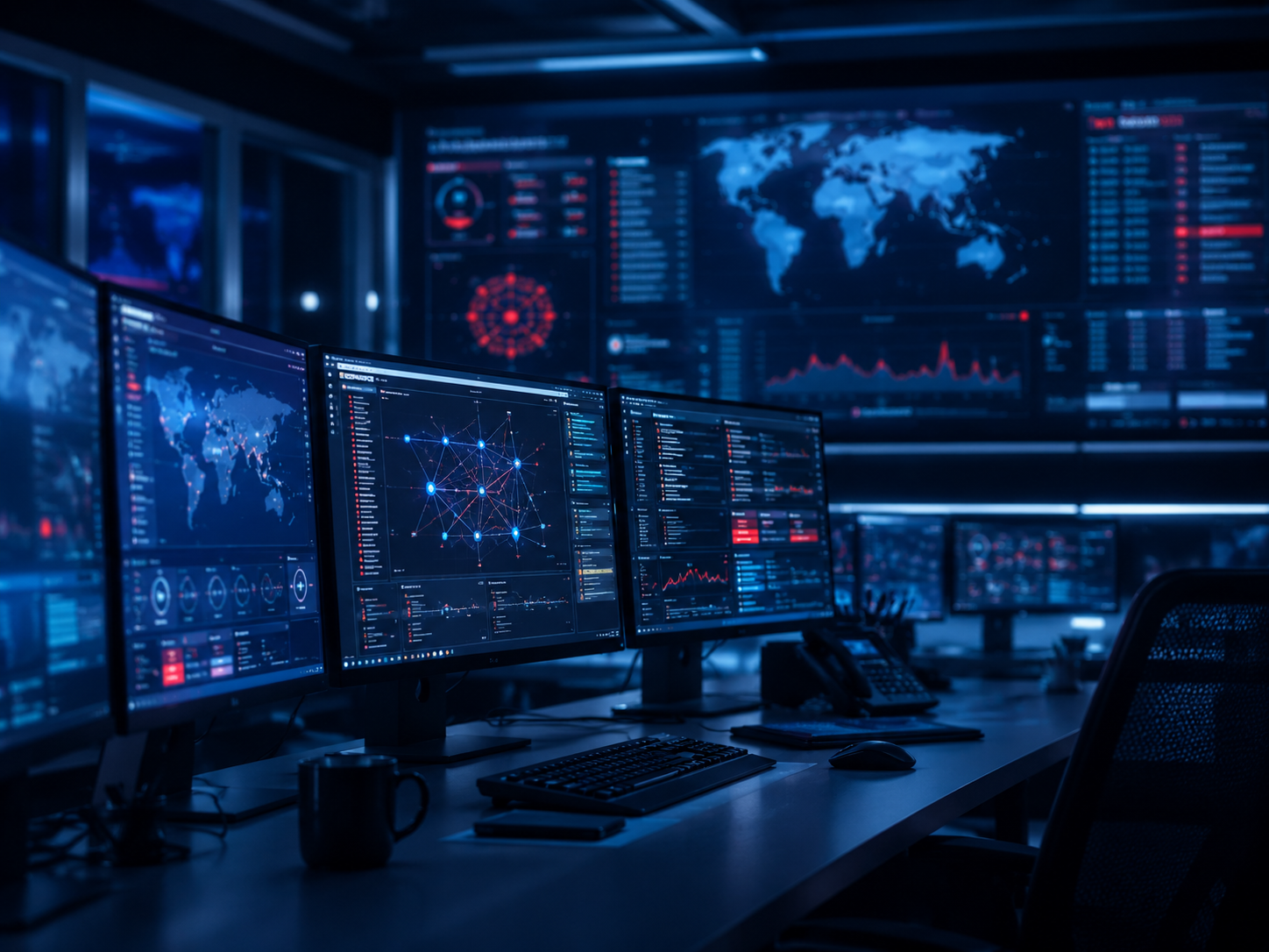 Security specialists managing business technology operations